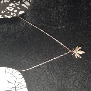 Gold Plated Pot Leaf Necklace